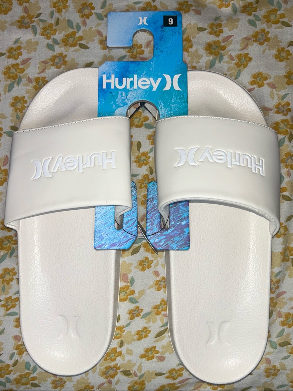 Hurley White Slide Sandals